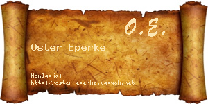 Oster Eperke névjegykártya